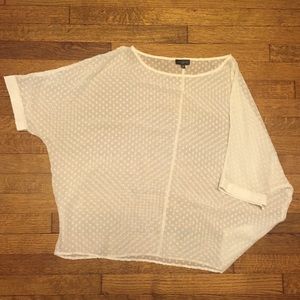 Sheer short sleeve dolman blouse